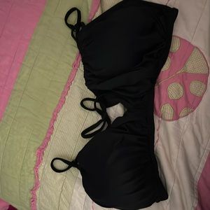 keyhole black bikini top
